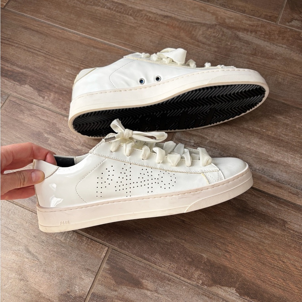 P448 White Leather Sneakers